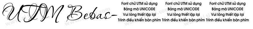 UTM Bebas字体转换